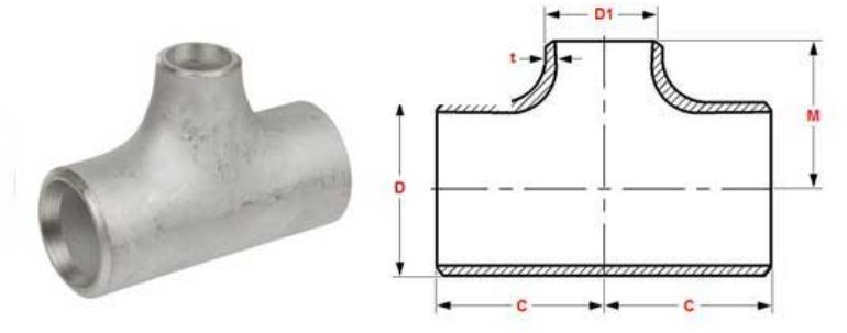 Stainless Steel Pipe Fitting 304h Tee manufacturers exporters in Brazil